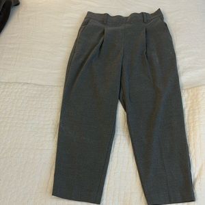 LOFT Charcoal Gray Cropped Dress Pants